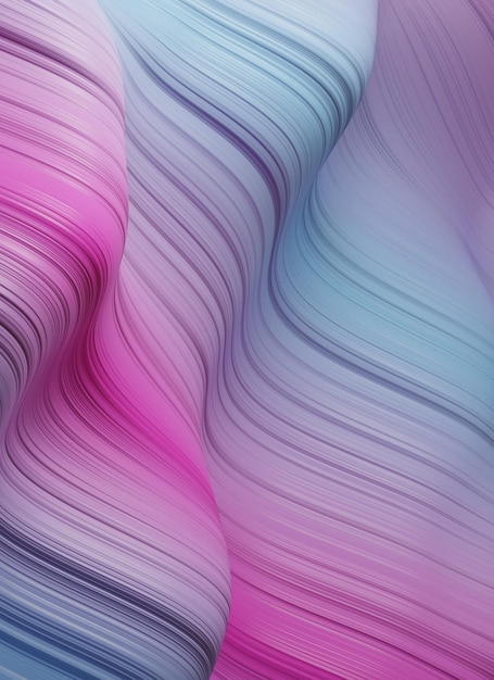 Fondo abstracto 3D moderno con superficie curvilínea Fondo de pantalla transgénero rosa y azul con fondo de pantalla de patrón CopySpace Textura brillante fluida abstracta Imagen de estilo de banner de renderizado 3D colorido