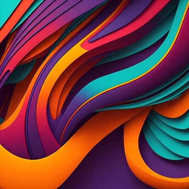 Fondo abstracto 3D multicolor