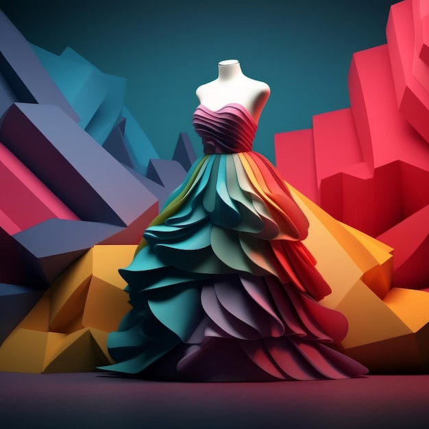 Fondo abstracto 3D de tema de moda y tela