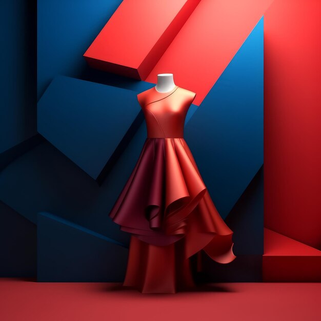 Fondo abstracto 3D de tema de moda y tela