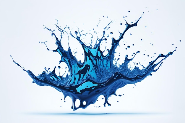 Fondo abstracto de agua azul con salpicaduras de líquido