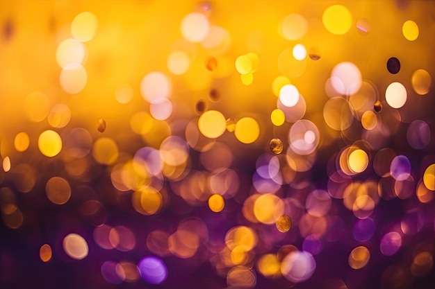 Fondo abstracto amarillo y púrpura vibrante con efecto borroso IA generativa