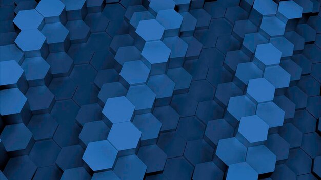 Fondo abstracto con animación de onda mosaico de hexágonos diseño telón de fondo tecnológico