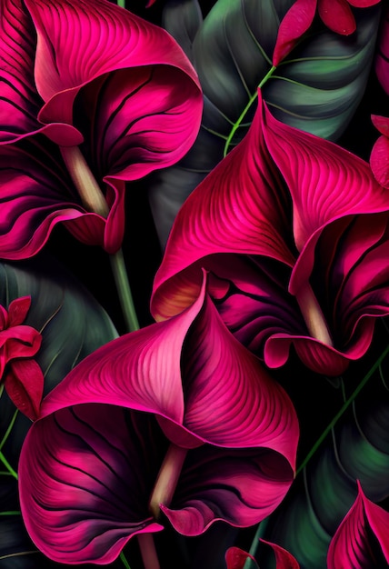 Fondo abstracto de Anthurium magenta floral