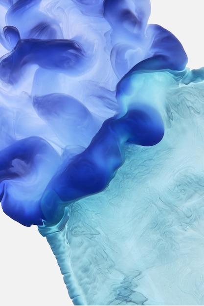 Fondo abstracto de arte fluido líquido Pintura acrílica azul océano de humo galáctico submarino