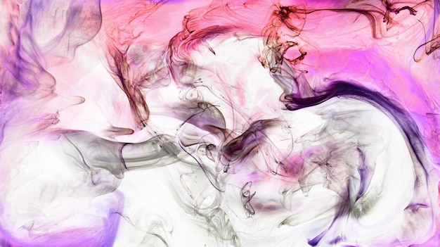 Fondo abstracto de arte fluido líquido Pintura acrílica azul rosa bajo el agua océano de humo galáctico