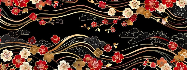 Fondo abstracto Arte tradicional japonés en el diseño de patrones
