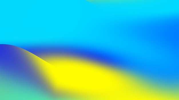 Fondo abstracto azul amarillo con desdibujado gradiente