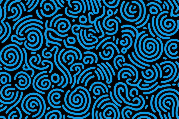 Fondo abstracto azul doodle