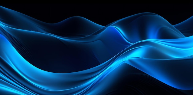 Un fondo abstracto azul con un fondo negro