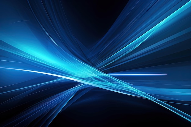 Un fondo abstracto azul con líneas y curvas IA generativa