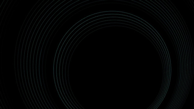 Fondo abstracto azul oscuro de alta tecnología con líneas punteadas redondas