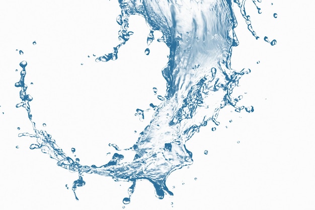 Fondo abstracto azul de salpicaduras de agua para plantilla de redes sociales