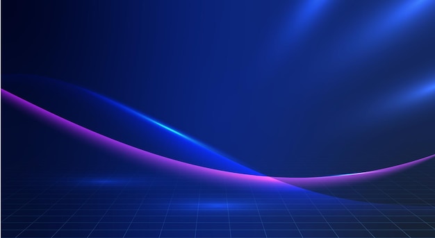 Fondo abstracto azul tecnología hud