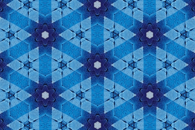 Fondo abstracto azul con textura patrón, líneas y formas simétricas