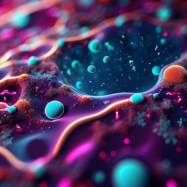 Foto fondo abstracto bacteriano realista en 3d