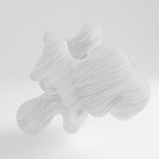 Fondo abstracto blanco. Ilustración 3d, renderizado 3d.