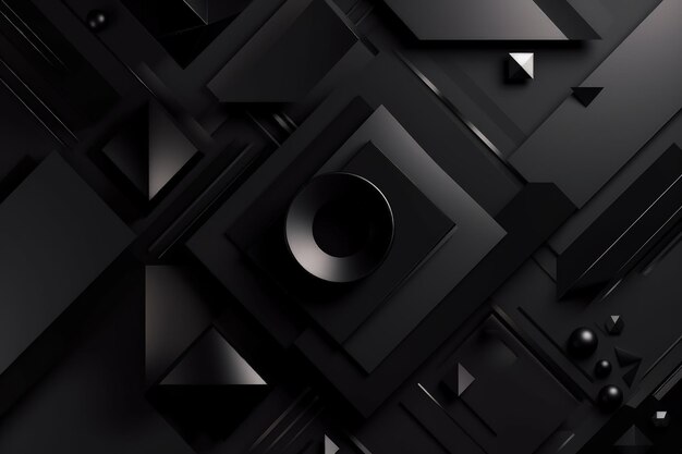 Un fondo abstracto en blanco y negro con cuadrados y rectángulos IA generativa