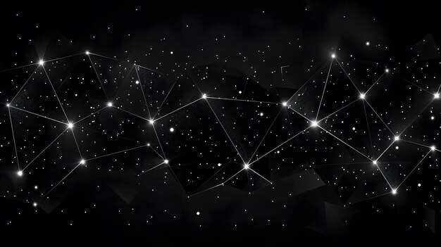 Fondo abstracto en blanco y negro Forma geométrica Líneas triángulos efecto 3D