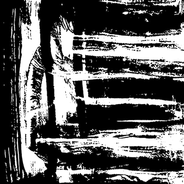 Fondo abstracto blanco y negro Grunge pincelada áspera negrita pintura al óleo textura Dibujado a mano