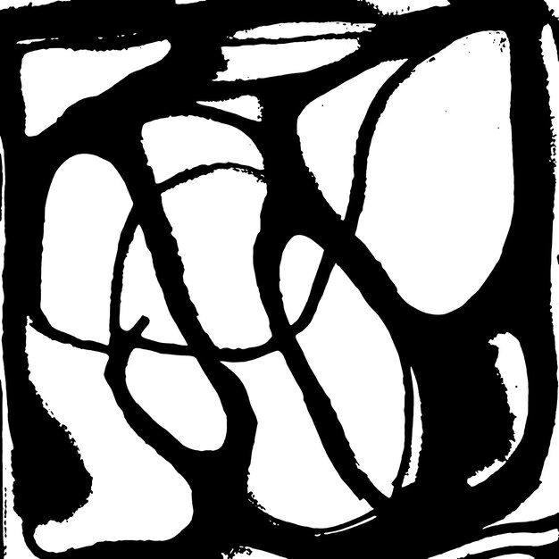 Fondo abstracto blanco y negro Grunge pincelada áspera negrita pintura al óleo textura Dibujado a mano