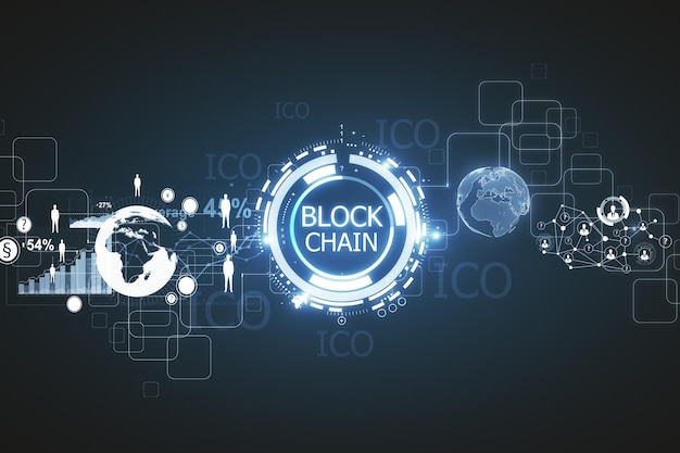 Fondo abstracto de blockchain