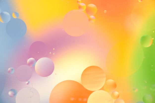 Un fondo abstracto de bokeh de colores impresionantes con círculos suaves y tonos de gradiente