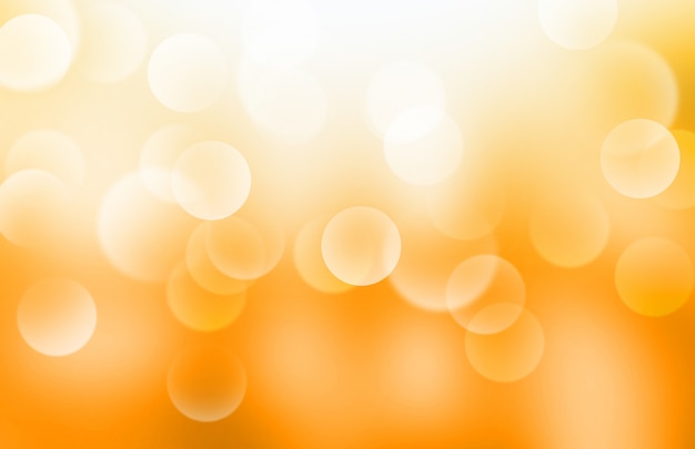 Fondo abstracto de bokeh de gradiente amarillo claro o dorado borroso