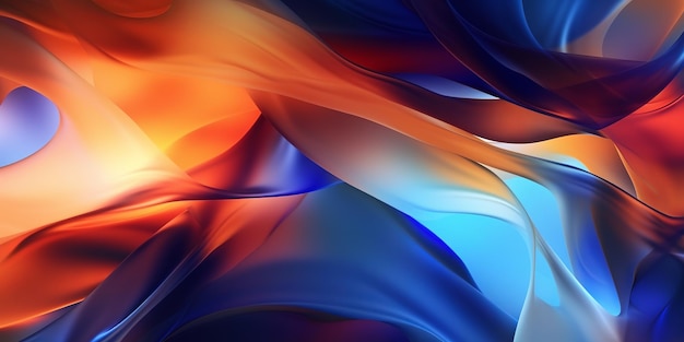 Fondo abstracto cautivador con una combinación de colores azul y naranja que crea una composición visualmente impactante que evoca una sensación de energía de contraste y estilo artístico Generative Ai