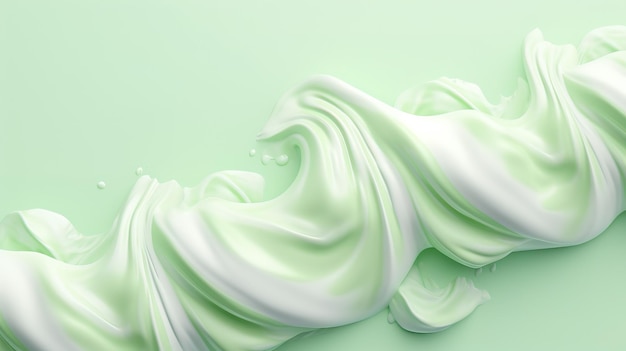 Fondo abstracto de chicle y helado en color verde claro y menta AI generativa