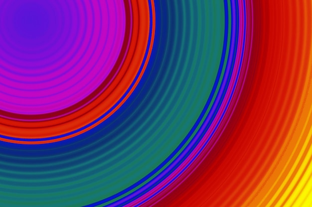 Fondo abstracto circular de colores con líneas circulares