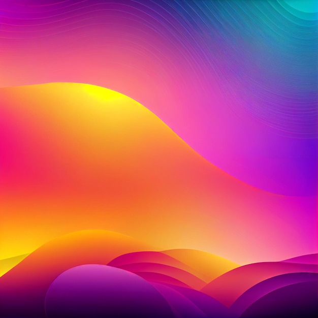 Fondo abstracto colorido con ai generativo de formas onduladas