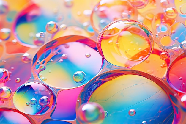 Fondo abstracto colorido de la burbuja de jabón