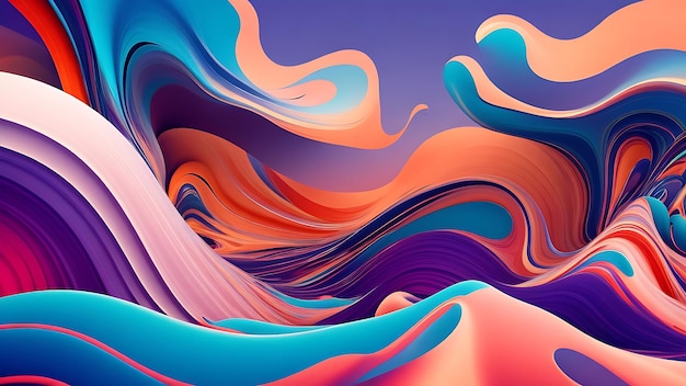 Un fondo abstracto colorido con un color degradado de onda