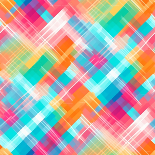 Foto un fondo abstracto colorido con cuadrados y líneas generativas ai
