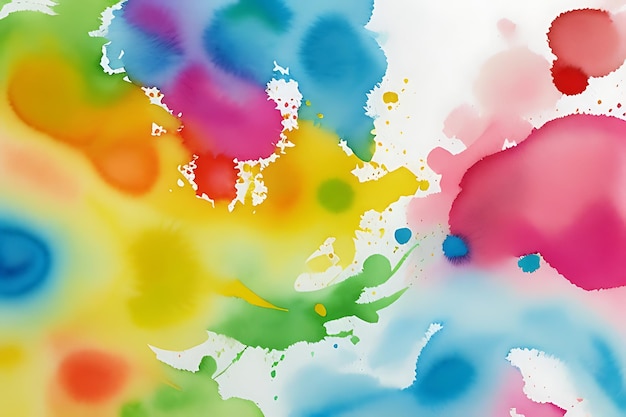 Foto fondo abstracto con un colorido diseño de salpicaduras de acuarela