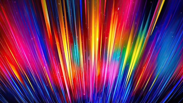 Fondo abstracto con colorido espectro arco iris feliz colores brillantes banner fondo de pantalla AI generativa