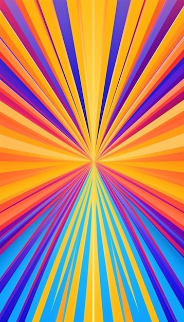 Un fondo abstracto colorido con una explosión solar generativa ai