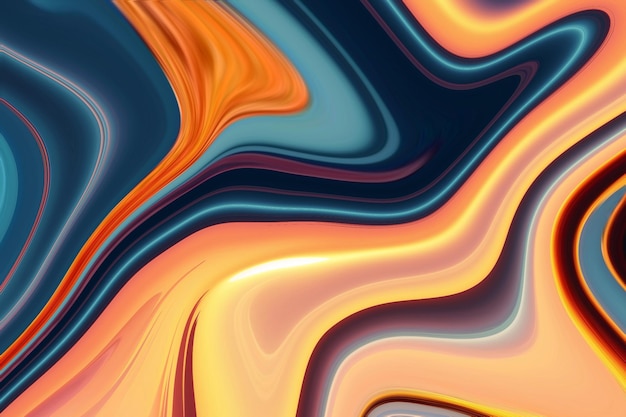 Un fondo abstracto colorido con un fondo azul y naranja.