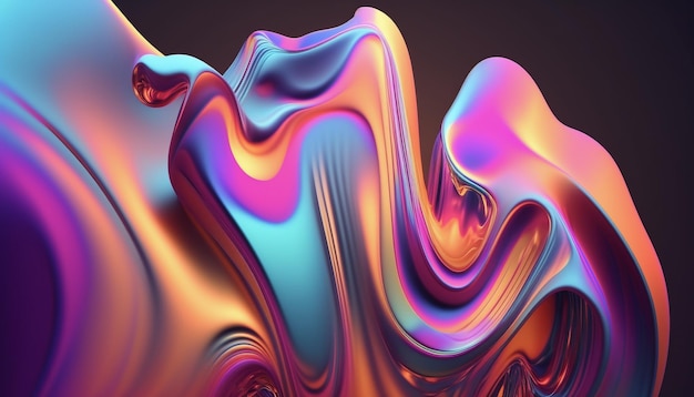 Un fondo abstracto colorido con un fondo negro y una textura líquida colorida.