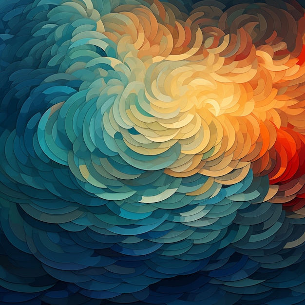 Fondo abstracto colorido en forma de ondas en el estilo de una caricatura de colores