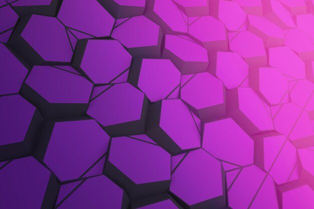 Fondo abstracto colorido hexagonal 3D