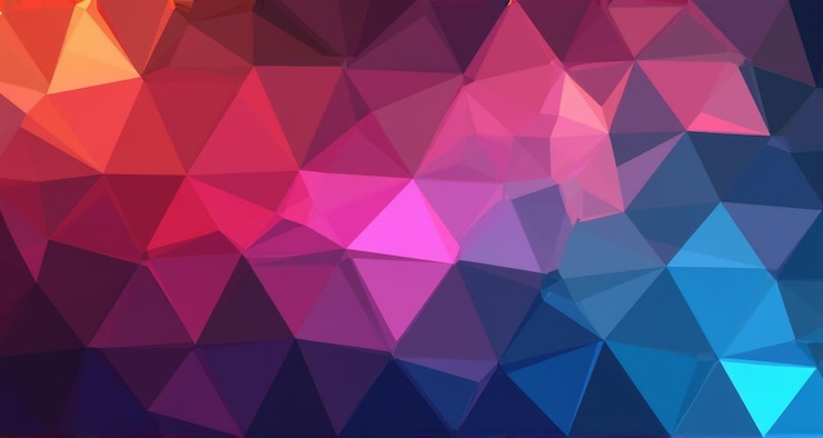 Foto fondo abstracto colorido con un mosaico colorido de triángulos