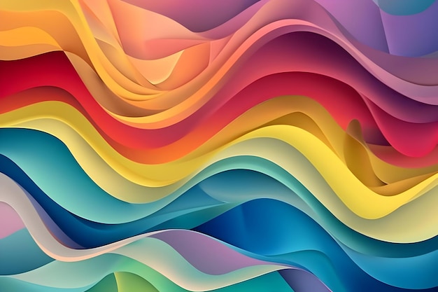Fondo abstracto colorido con patrón de arte de ondas