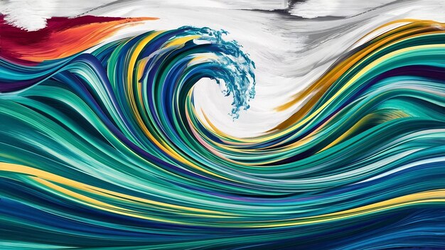 Foto fondo abstracto colorido con patrón de arte de ondas