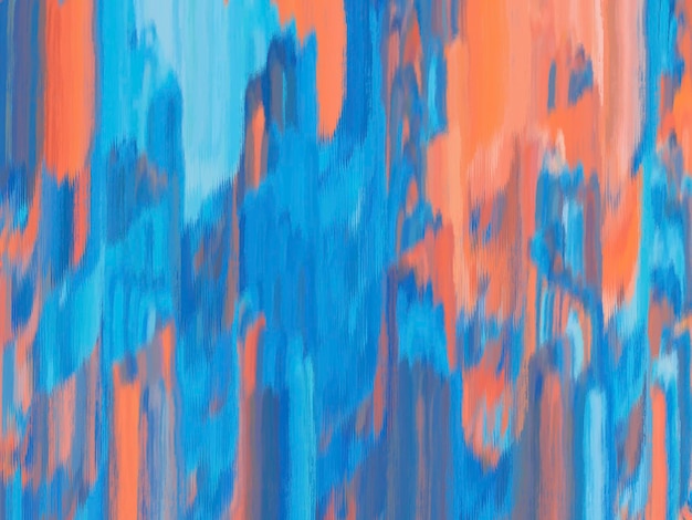 Fondo abstracto colorido pincel línea azul naranja