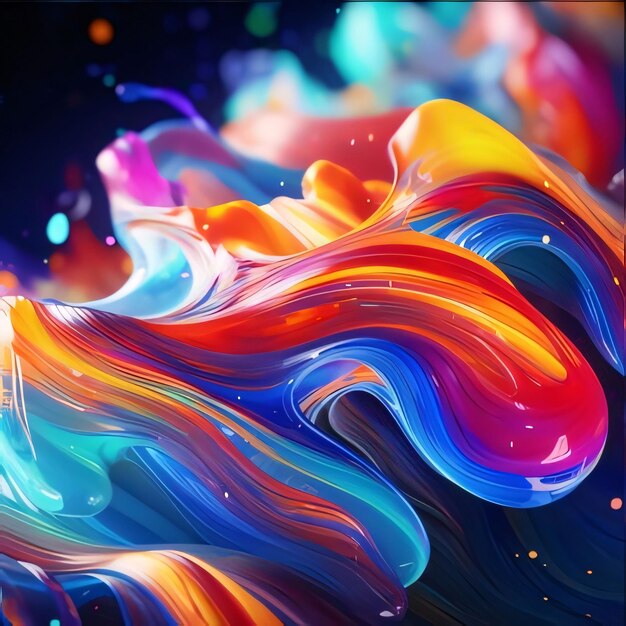 Fondo abstracto colorido Pintura acrílica mezclada en agua Ilustración vectorial