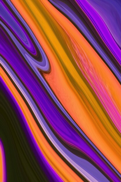 Un fondo abstracto colorido con remolinos de color púrpura y naranja.