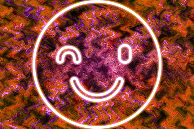 Fondo abstracto creativo moderno con textura digital de emoticono gráfico coloreado con símbolo