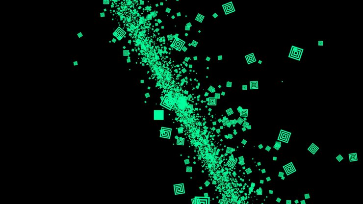 Foto fondo abstracto con cuadrados caóticos verdes
